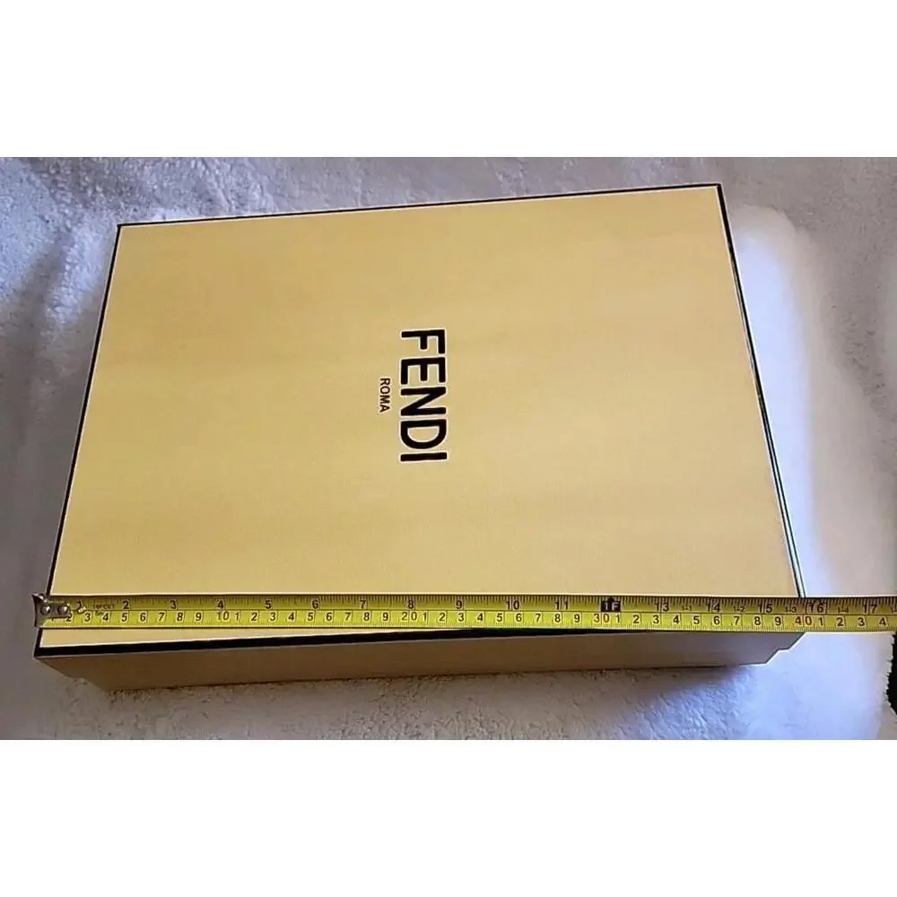 New Authentic Fendi Roma Gift Box 15.5”x 11.5” X 3” Ribbon Included Logo Classic